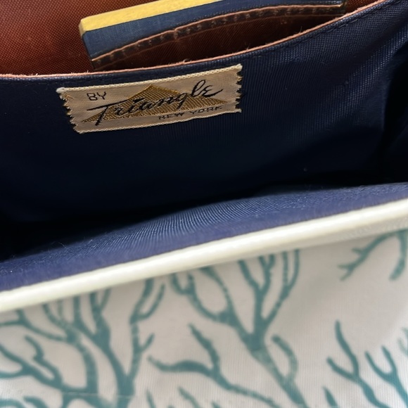 COPY - Vintage 1950-1960’s Label Triangle Pebbled Leather Handbag - Picture 4 of 9